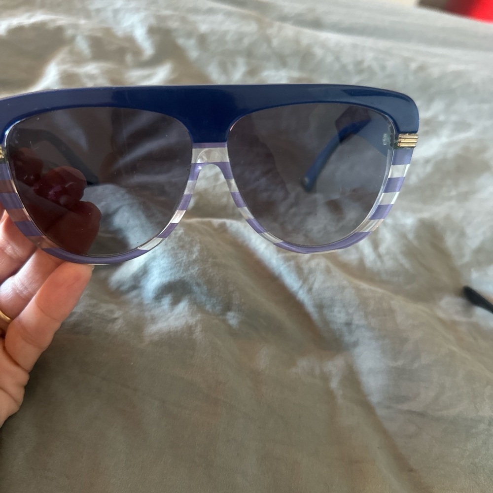 Dior Bold Blue and Purple Glasses with Modern Design